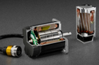 the inner workings and cross sectional view of an industrial brushless servomotor